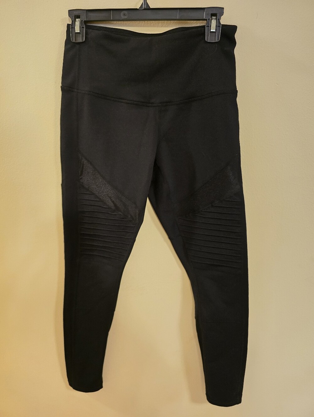 Zella Autumn High Waist Moto Ankle Leggings - Black Size Medium